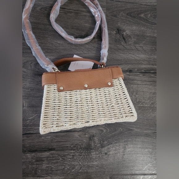 LC Lauren Conrad wicker crossbody bag NWT - Picture 3 of 6